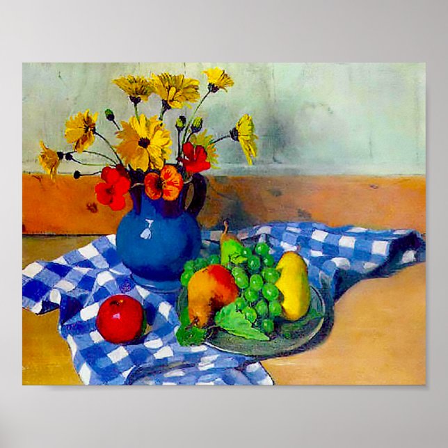 Flowers in Vase 1922 by Felix Vallotton Poster (Front)