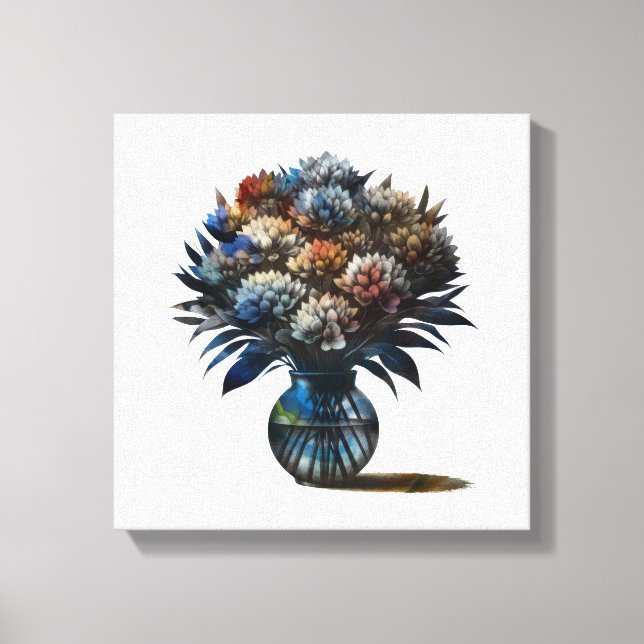 Flowers in Vase Canvas Print (Front)