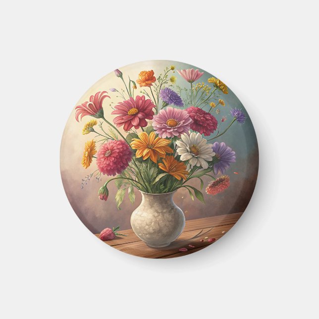 Flowers in vase magnet (Front)