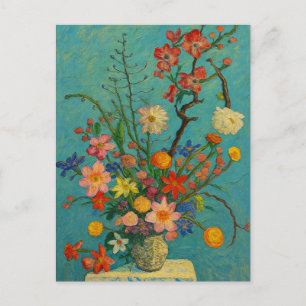 flowers in vase Postcard