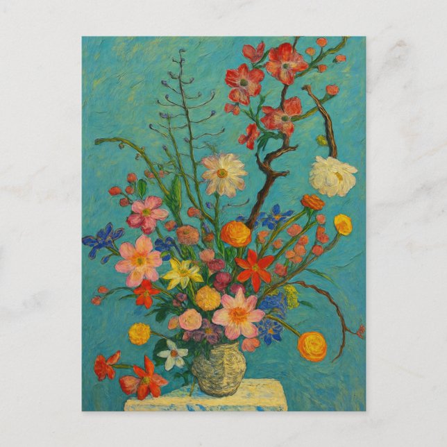 flowers in vase Postcard (Front)