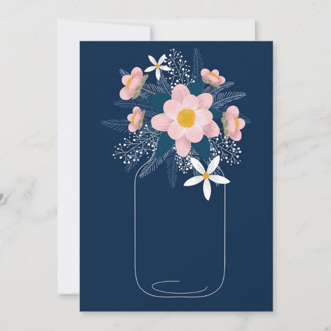 Flowers In Vase Save The Date (Front)