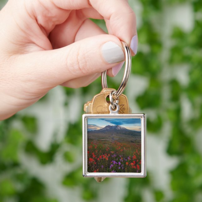 Flowers | Indian Paintbrush & Penstemon Keychain (Hand)