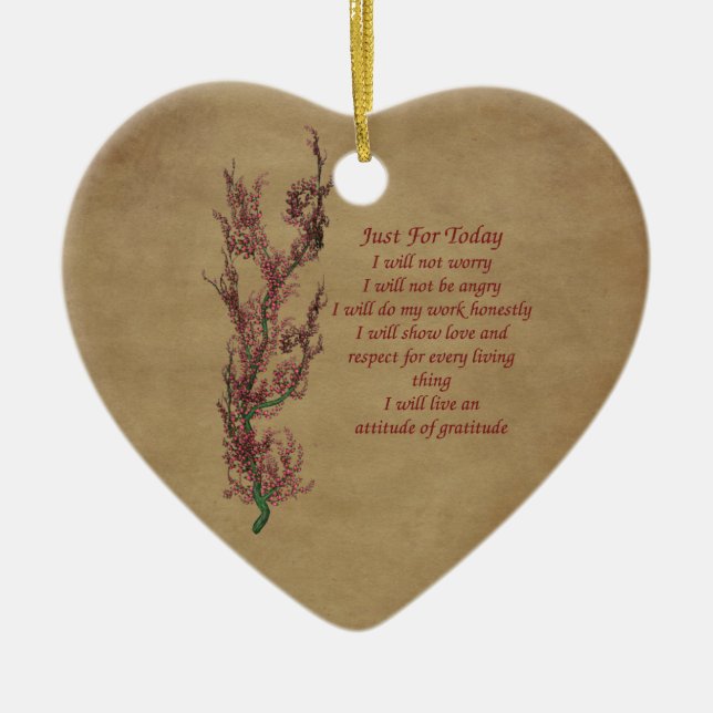 Flowers Inspirational Words Ornament (Front)
