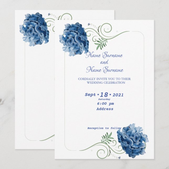 Flowers Invitation (Front/Back)