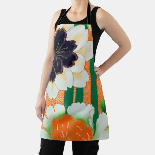Flowers, Japanese Design Apron