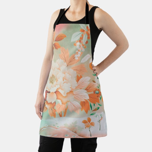 Flowers, Japanese Design Apron (Insitu)