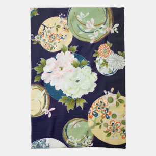Flowers, Japanese Design Kitchen Towel