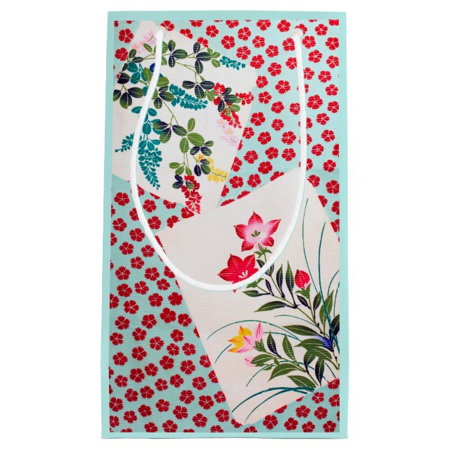 Flowers, Japanese Design Small Gift Bag (Front)