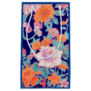 Flowers, Japanese Design Small Gift Bag