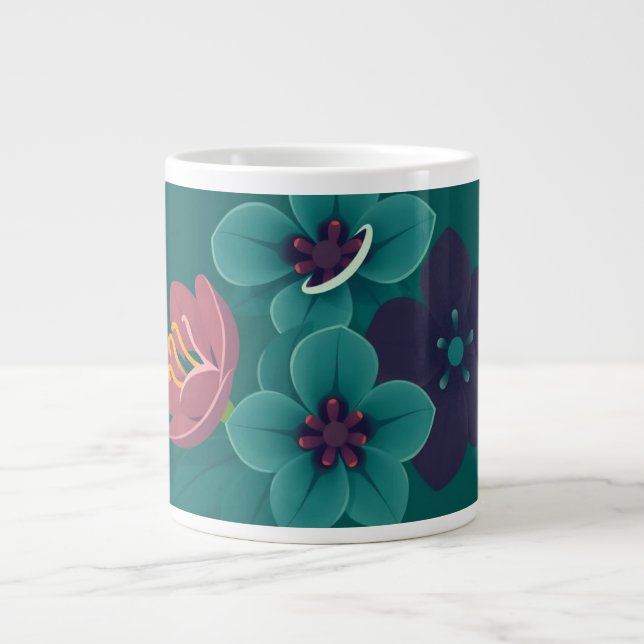 Flowers Large Coffee Mug (Front)