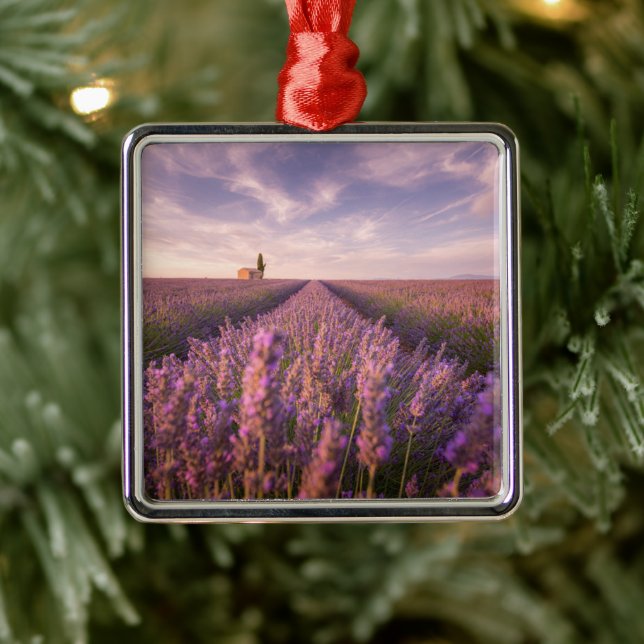Flowers | Lavender Southern France Metal Ornament (Tree)