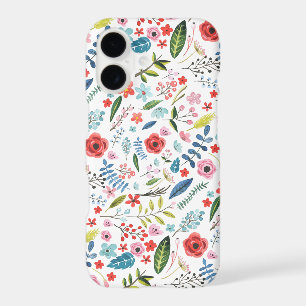 Flowers & Leafs Colourful Watercolors Pattern