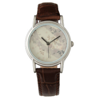 Flowers Leaves and Shadows Little Flowers Wrist Watch