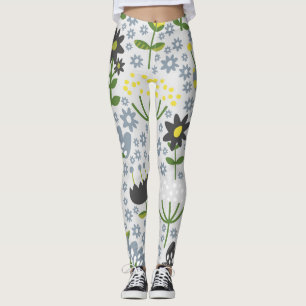 flowers leggings