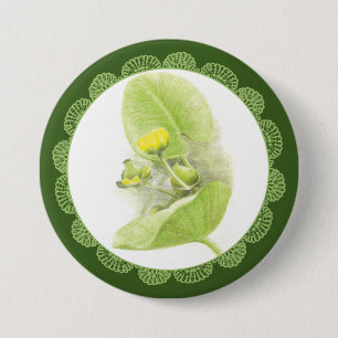 Flowers lilies 3 inch round button