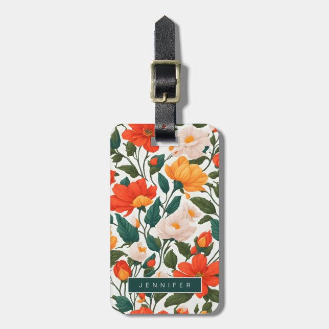 Flowers Luggage Tags (Front Vertical)