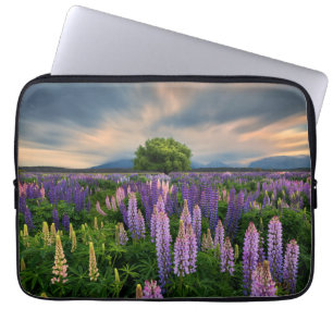 Flowers   Lupine Field in New Zealand Laptop Sleeve