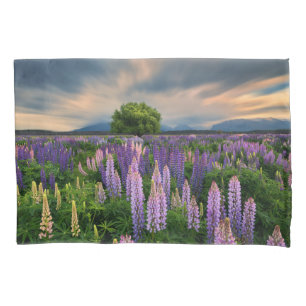 Flowers   Lupine Field in New Zealand Pillowcase