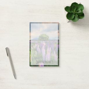 Flowers Lupine Field in New Zealand Post-it Notes