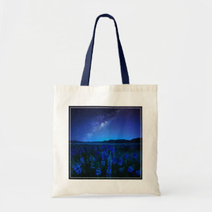 Flowers   Lupines Blooming  at Night Lake Tekapo Tote Bag