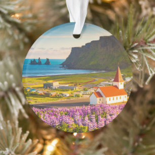 Flowers Lupines in Bloom Southern Iceland Ornament