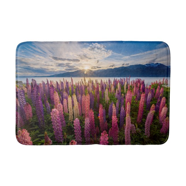 Flowers | Lupines New Zealand Bath Mat (Front)