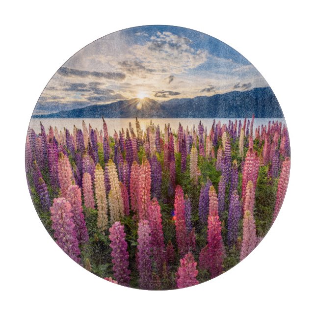 Flowers | Lupines New Zealand Cutting Board (Front)