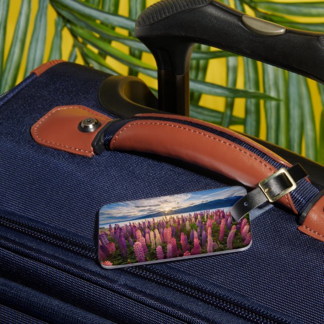 Flowers | Lupines New Zealand Luggage Tag (Front Insitu 3)