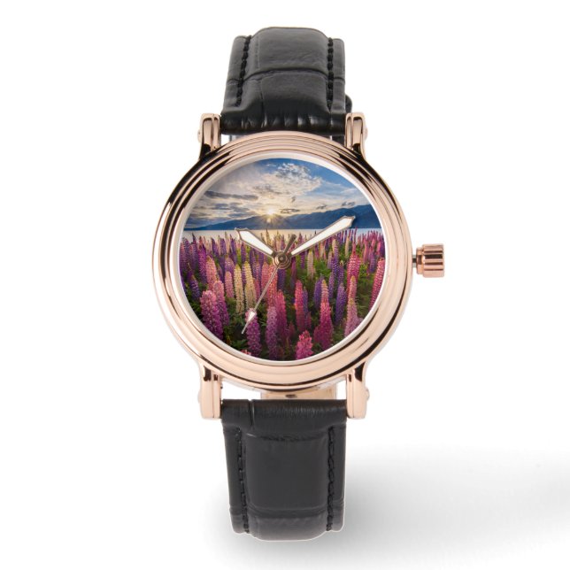 Flowers | Lupines New Zealand Watch (Front)