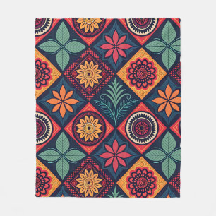 Flowers Magic Pattern Fleece Blanket