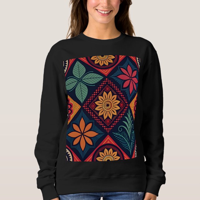 Flowers Magic Pattern Sweatshirt (Front)