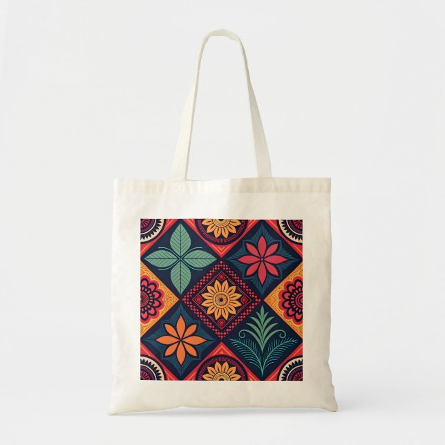 Flowers Magic Pattern Tote Bag (Front)