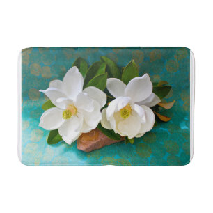 Flowers Magnolia Flower Bath Mat