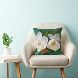 Flowers   Magnolia Flower Throw Pillow