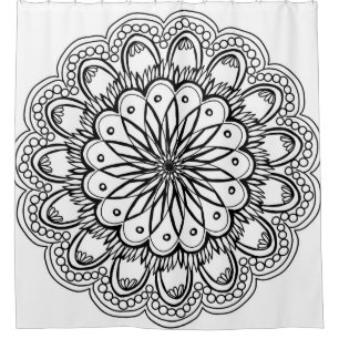 Flowers mandala hand drawing
