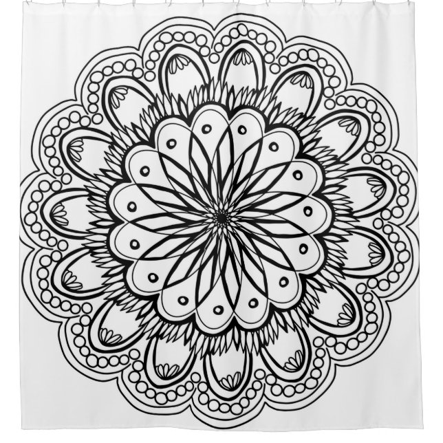 Flowers mandala hand drawing (Front)