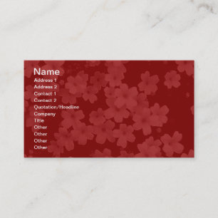 Flowers - Maroon Business Card