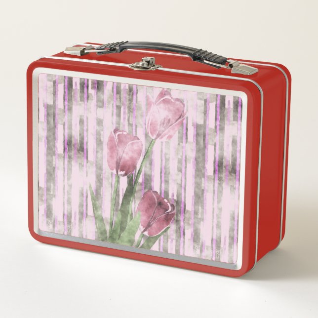 Flowers Metal Lunch Box (Front)