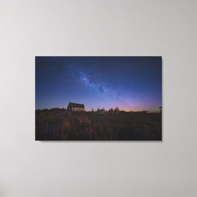 Flowers | Milky Way New Zealand Canvas Print (Front)