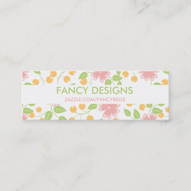 Flowers Mini Business Card (Front)