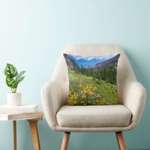 Flowers   Montana Flower Path Throw Pillow