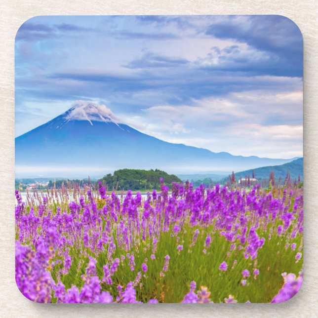 Flowers | Mount Fugi Japan Coaster (Front)