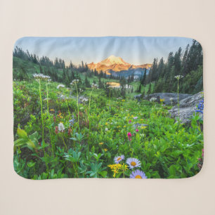Flowers Mount Rainier National Park Sherpa Blanket