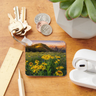 Flowers Mountain Meadow Crested Butte Colorado Keychain