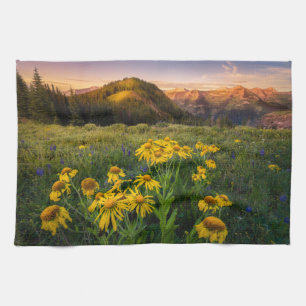 Flowers   Mountain Meadow Crested Butte Colorado Kitchen Towel