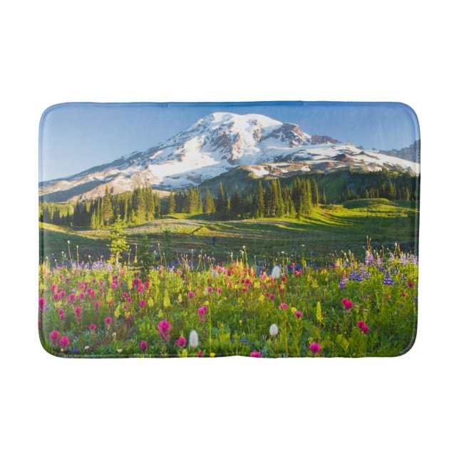 Flowers | Mt. Rainier Wildflowers Bath Mat (Front)