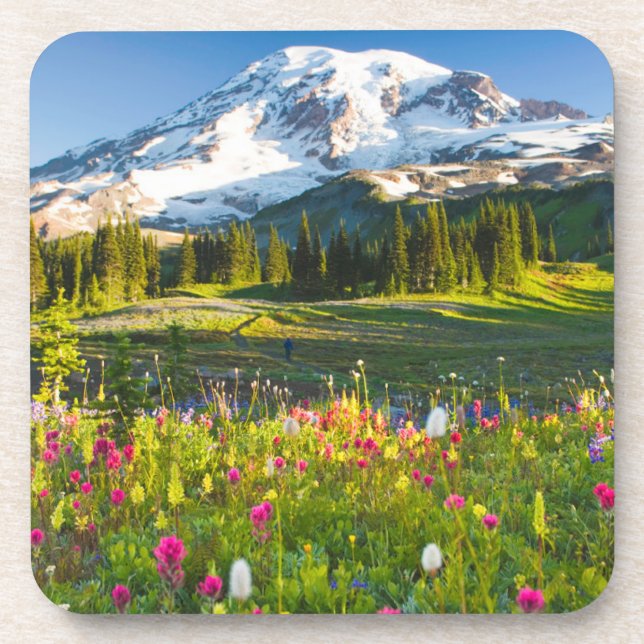 Flowers | Mt. Rainier Wildflowers Coaster (Front)