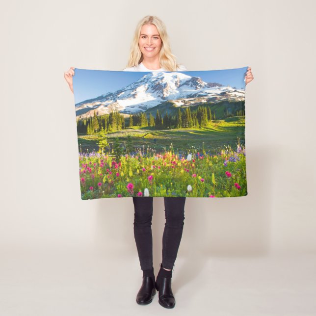 Flowers | Mt. Rainier Wildflowers Fleece Blanket (In Situ)