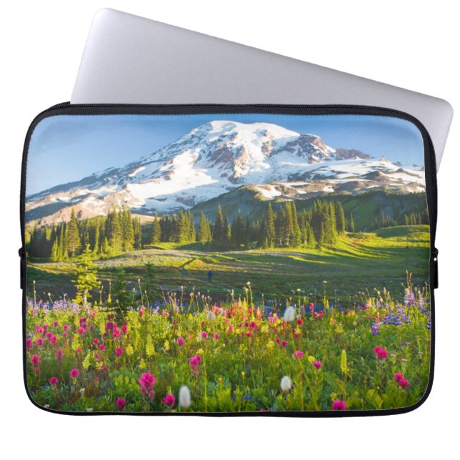 Flowers | Mt. Rainier Wildflowers Laptop Sleeve (Front)